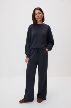 Reserved - Брюки з широкими штанинами - темно-сірий - 610GA-90X