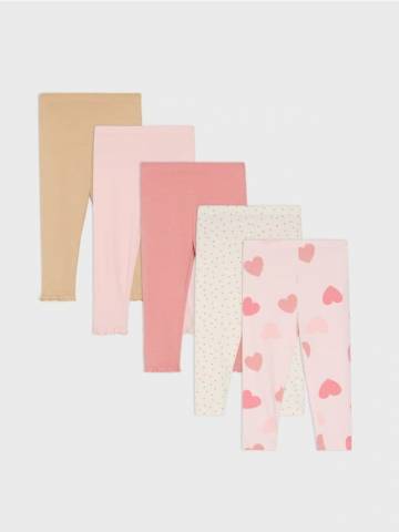 Легінси, 5 пар - кремовий