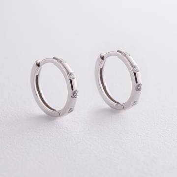 Серебряные серьги - кольца (фианиты) OR110510 Серебряные серьги - кольца (фианиты) OR110510