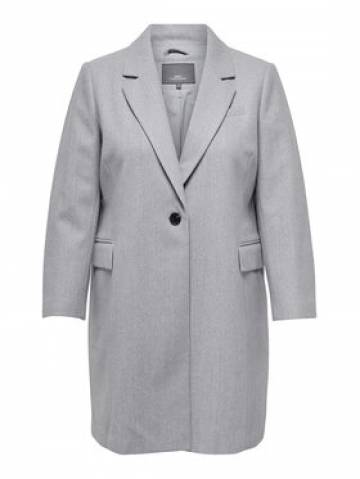 ONLY Carmakoma Демісезонний плащ 15295413 Сірий Regular Fit ONLY Carmakoma Демісезонний плащ 15295413 Сірий Regular Fit