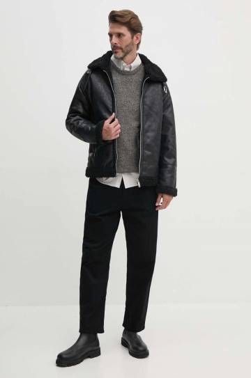 Шерстяной свитер Barbour мужской цвет серый тёплый Шерстяной свитер Barbour мужской цвет серый тёплый