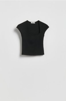 Reserved - Футболка з додаванням віскози - чорний - 088HT-99X