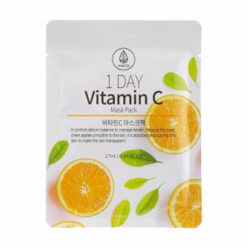 Тканевая маска для лица Med B 1 Day Vitamin C Mask с витамином C, 27 мл Тканевая маска для лица Med B 1 Day Vitamin C Mask с витамином C, 27 мл