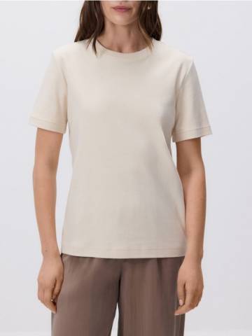 Reserved - Футболка regular fit з мерсеризованої бавовни - бежевий - 2292T-08X