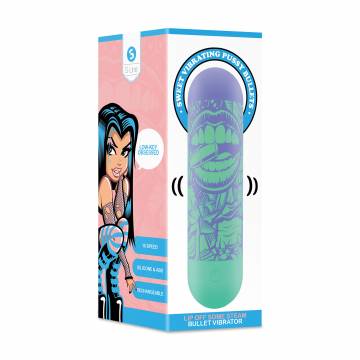 Виброкуля S-Line Lip Off Some Steam Bullet Vibrator лилово-зеленая, 1 шт