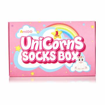 Набор носков детских AmiGО, Unicorns Socks, 3 пары, размер 18-20 Набор носков детских AmiGО, Unicorns Socks, 3 пары, размер 18-20