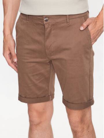 Solid Шорти з тканини 21200395 Коричневий Regular Fit Solid Шорти з тканини 21200395 Коричневий Regular Fit