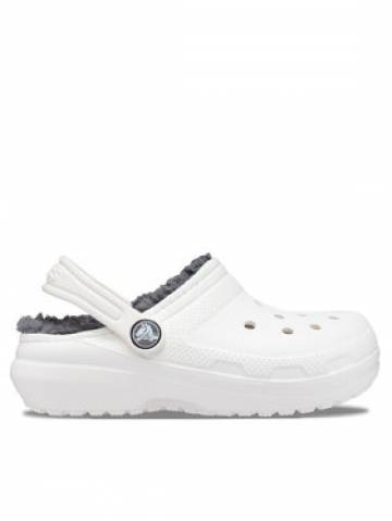 Crocs Шльопанці Classic Lined Clog Kids 207010 Білий Crocs Шльопанці Classic Lined Clog Kids 207010 Білий