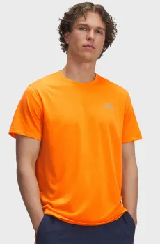Мужская оранжевая футболка UA LAUNCH SHORTSLEEVE Оранжевый M Under Armour 1382582-793
