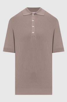 Бежевое поло из хлопка