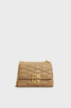 Женская бежевая кожаная сумка Бежевый ONESIZE DKNY R433KG75