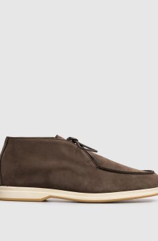 Коричневые дезерты из нубука на меху