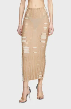 Женская бежевая юбка M-CALINA Бежевый XS Diesel A19220 0BJBI