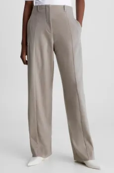 Женские бежевые шерстяные брюки SOFT WOOL STRAIGHT PANT Бежевый 40 Calvin Klein K20K205676