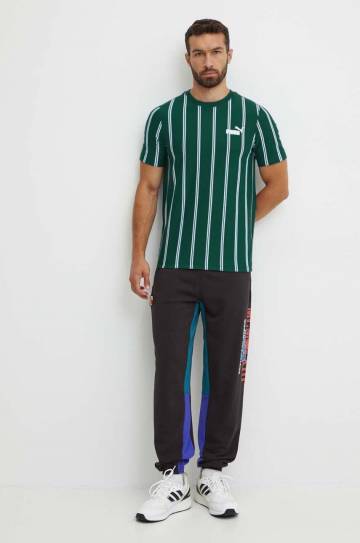 Хлопковая футболка Puma мужская цвет зелёный узорная 681862 Хлопковая футболка Puma мужская цвет зелёный узорная 681862