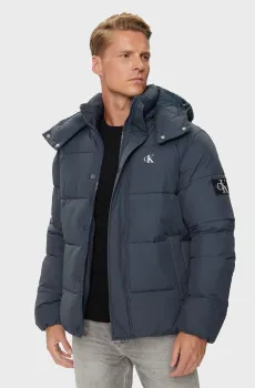 Мужская темно-серая куртка ESSENTIALS NON DOWN JACKET Серый S Calvin Klein Jeans J30J326104