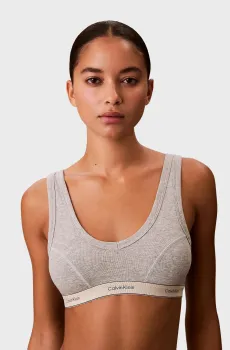 Женский серый бюстгальтер LIGHTLY LINED TRAINGLE BRALETTE Серый XS Calvin Klein LV00QF8594