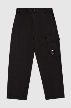 Детские черные брюки с патчем логотипа