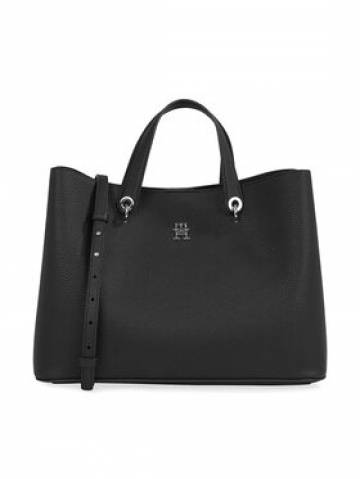 Tommy Hilfiger Сумка Th Emblem Satchel AW0AW15177 Чорний Tommy Hilfiger Сумка Th Emblem Satchel AW0AW15177 Чорний