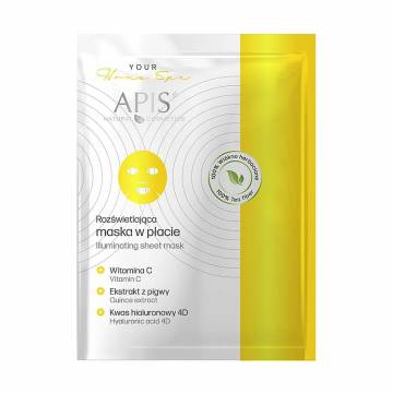 Осветляющая тканевая маска для лица Apis Natural Cosmetics Your Home Spa Illuminating Sheet Mask, 20 г Осветляющая тканевая маска для лица Apis Natural Cosmetics Your Home Spa Illuminating Sheet Mask, 20 г