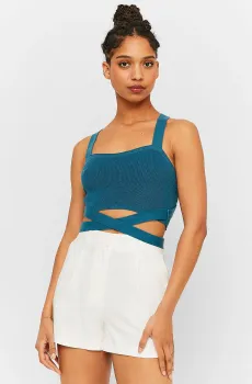 Женский бирюзовый топ Бирюзовый XS Tally Weijl SPUCOVEA