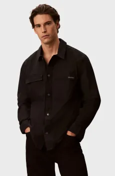 Мужская черная рубашка UTILITY Черный S Calvin Klein Jeans LV04RG117G