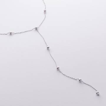 Колье 2 в 1 "Шарики" в белом золоте кол02480 Колье 2 в 1 "Шарики" в белом золоте кол02480
