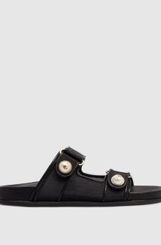 Черные шлепанцы Fayence