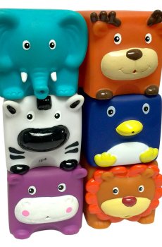 Набір іграшок для ванни Звірята-кубики Baby Team 6 шт (9050)