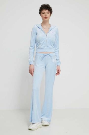 Спортивные штаны из велюра Juicy Couture с аппликацией Спортивные штаны из велюра Juicy Couture с аппликацией