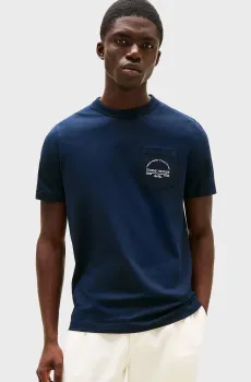 Мужская темно-синяя футболка HILFIGER ARCH POCKET Синий S Tommy Hilfiger MW0MW38623