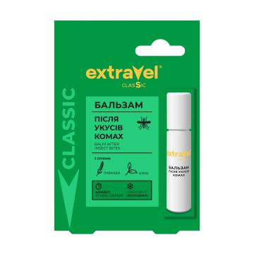 Бальзам после укусов насекомых Extravel Classic роликовый, 7 мл Бальзам после укусов насекомых Extravel Classic роликовый, 7 мл