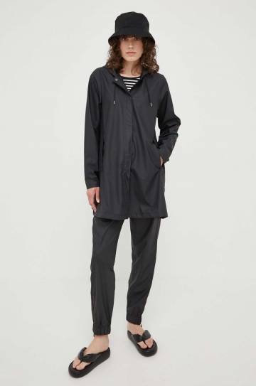 Противодождевая куртка Rains 18050 A-line W Jacket женская цвет чёрный переходная 18050.01-01Black Противодождевая куртка Rains 18050 A-line W Jacket женская цвет чёрный переходная 18050.01-01Black