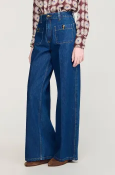 Женские синие джинсы Синий 34 Sandro SFPJE00862_Deep blue