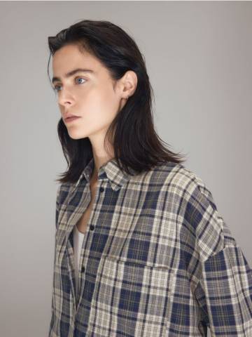 Reserved - Картата сорочка - світло-блакитний - 249GC-50X