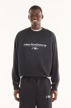 Мужской черный свитшот Trackside French Terry Crew Черный L New Balance MT62N5SYBK