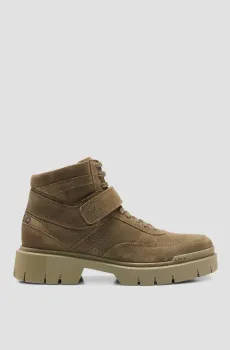 Мужские оливковые замшевые ботинки Оливковый 40 HUGO 50497791;345