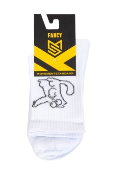 Носки унисекс MovementStandard Fancy M0303S Cats высокие, 29 белые, размер 42-45