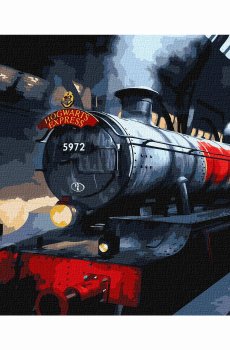 Картина за номерами Ідейка Harry Potter Гоґвортський експрес з фарбами металік extra 40 х 50 (KHO5210)
