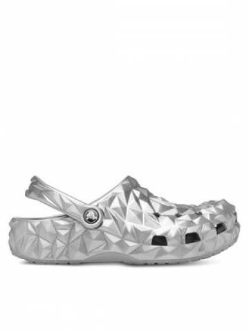 Crocs Шльопанці Cls Metallic Geometric Clog 210002 Срібний Crocs Шльопанці Cls Metallic Geometric Clog 210002 Срібний