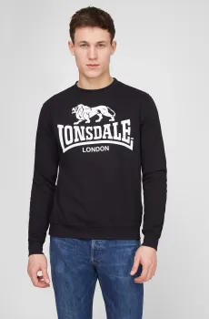 Мужской черный свитшот Черный XXL Lonsdale 113374
