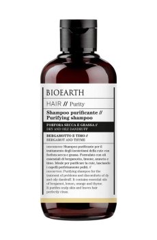 Уценка! Увлажняющий шампунь Bioearth Hair Purify Purifying Shampoo против перхоти, для чувствительной кожи головы, 250 мл