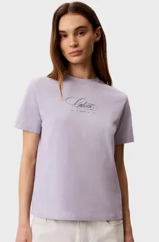 Женская сиреневая футболка CLASSIC RESORT Сиреневый S Calvin Klein Jeans LV047G814G