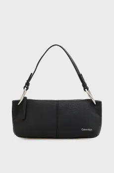 Женская черная кожаная сумка SLOUCHY LEATHER SMALL CONV Черный ONESIZE Calvin Klein LV04F3659G