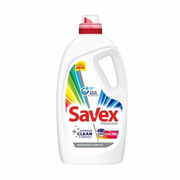 Гель для стирки Savex Premium Color для цветных тканей, 100 стирок, 4.5 л