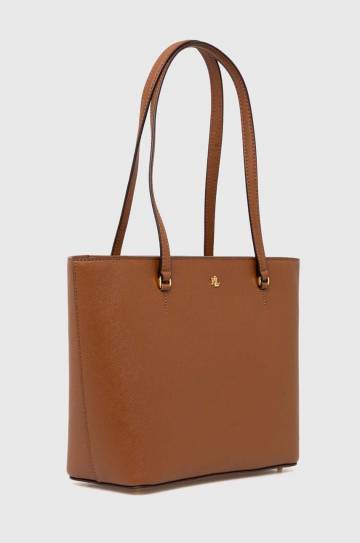 Кожаная сумочка Lauren Ralph Lauren цвет бежевый 431924351 Кожаная сумочка Lauren Ralph Lauren цвет бежевый 431924351