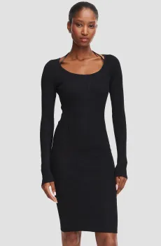 Женское черное платье Черный L Guess W6YK33.Z0968;JBLK