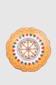 Оранжевая фарфоровая десертная тарелка Dolce Vita