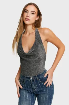 Женское серебристое боди Серебряный M Tally Weijl SBOPADYNAMO