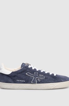 Синие замшевые кроссовки Stevend